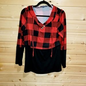 Medium Plaid Nursing Top